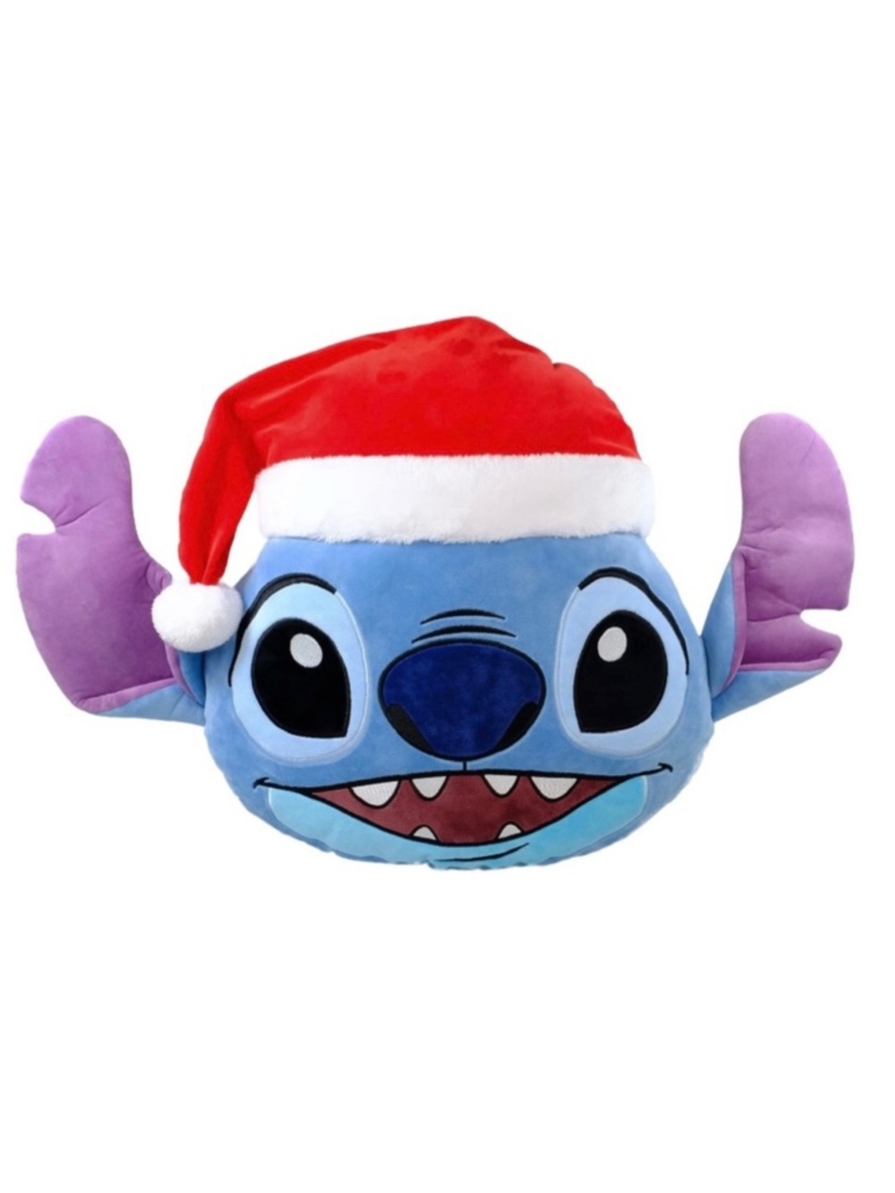 Disney Stitch in Santa Hat 16” Round Holiday Themed Pillow by Ruz  (NWT)